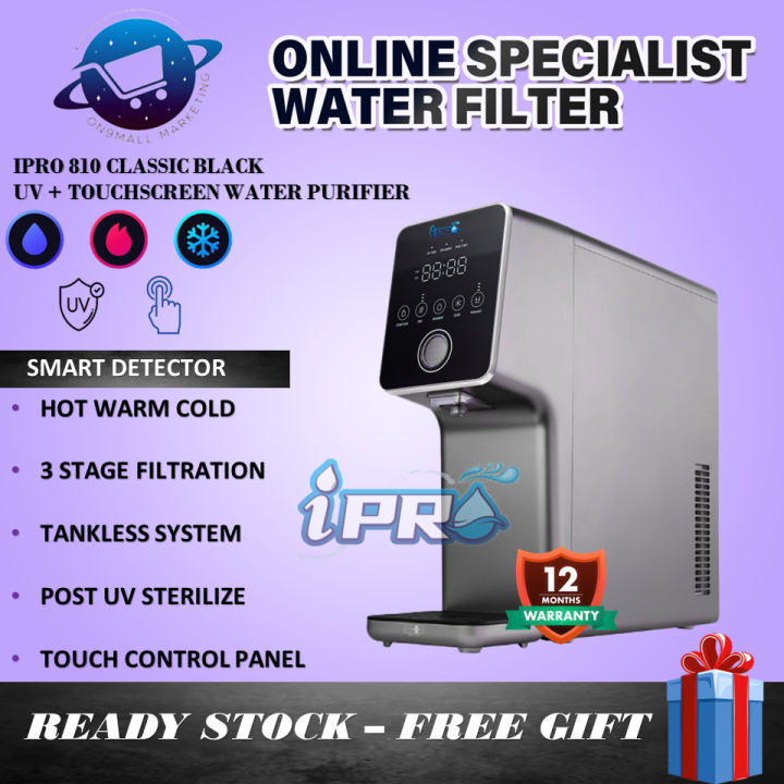 Ipro Touchscreen LED Lighting Auto Cleaning UV Sterilize Water Purifier