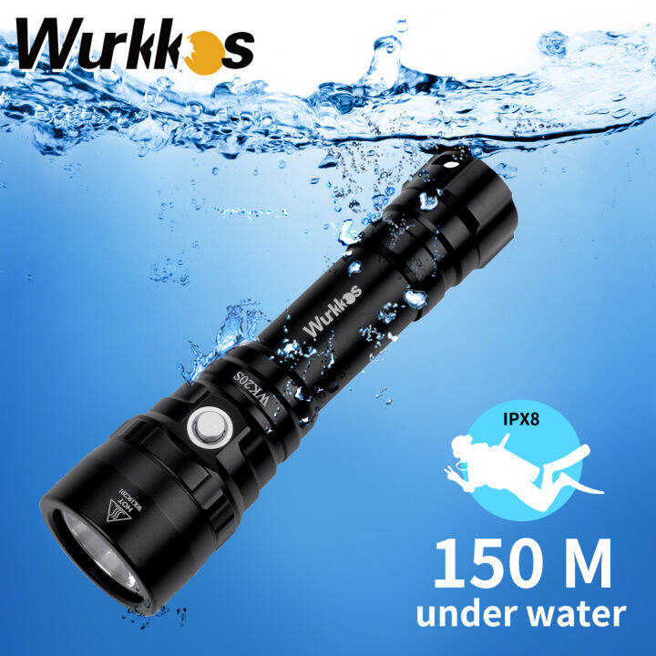 Wurkkos Wk20s Scuba Diving Flashlight 18650 Powerful Dive Light LED