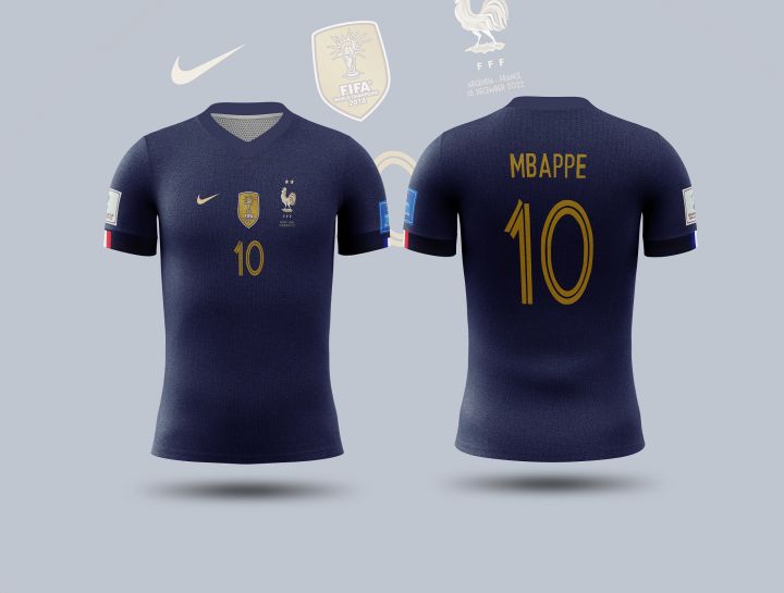 Kaos Pria Jersey Pildun Prancis Home World Cup 2020 Full Printing