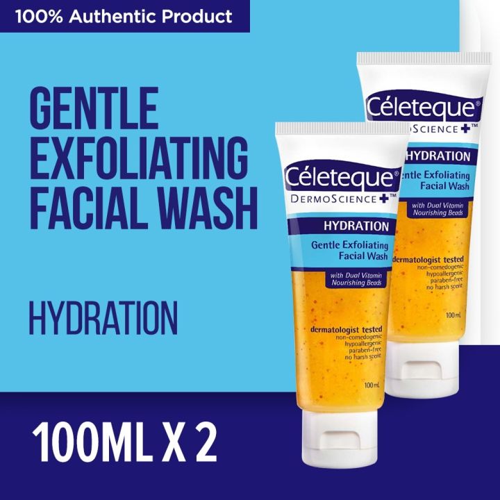 Celeteque Dermoscience Hydration Gentle Exfoliating Facial Wash Ml X