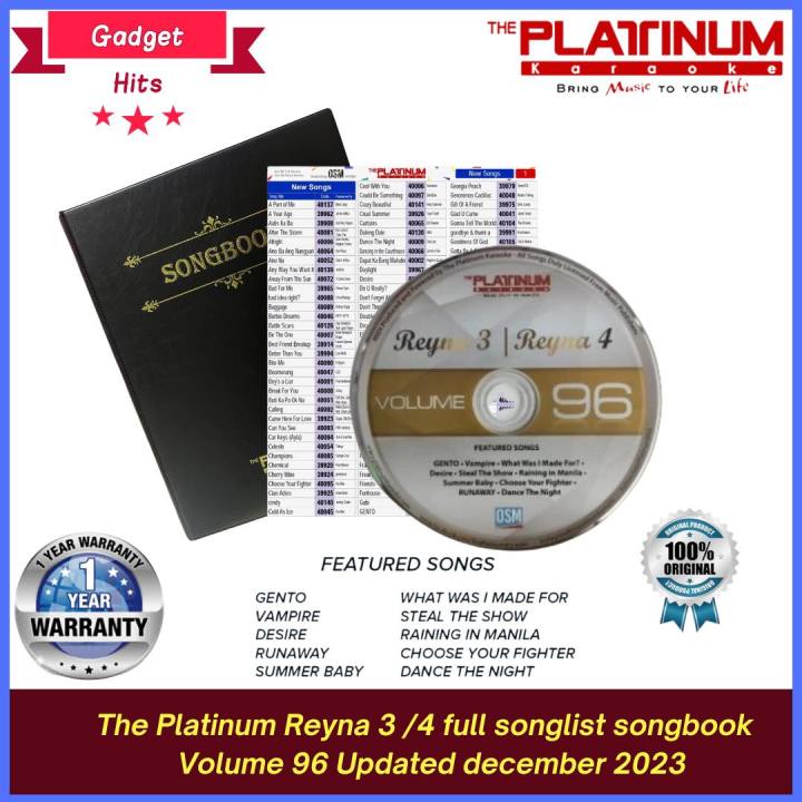 Platinum Reyna 3 Reyna 4 Songbook With CD Updated Vol 96 Lazada PH