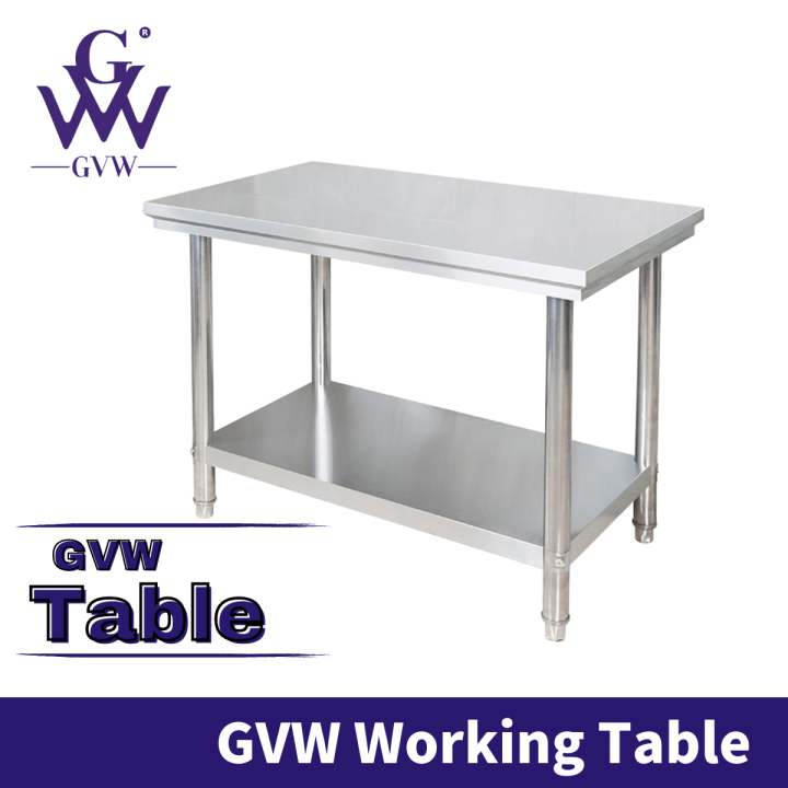 Gvw Meja Stainless Steel Working Table Meja Dapur Dining Table Set Meja