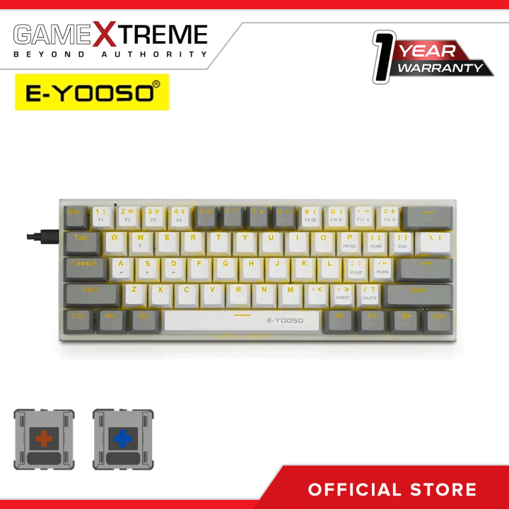 E Yooso Z 11 Monochrome Yellow Light 61 Keys Hot Swappable Mechanical