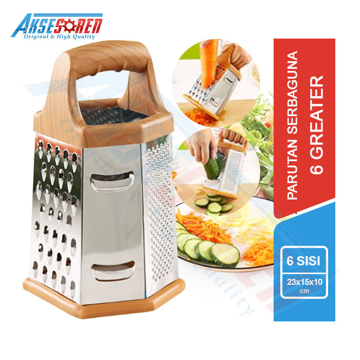 Kitchen Parutan Menara Cheese Grater In Stainless Steel Sisi