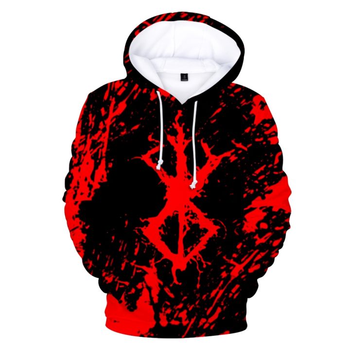 Mùa thu trùm đầu 3D truyện tranh Berserk Hoodies người đàn ông áo nỉ