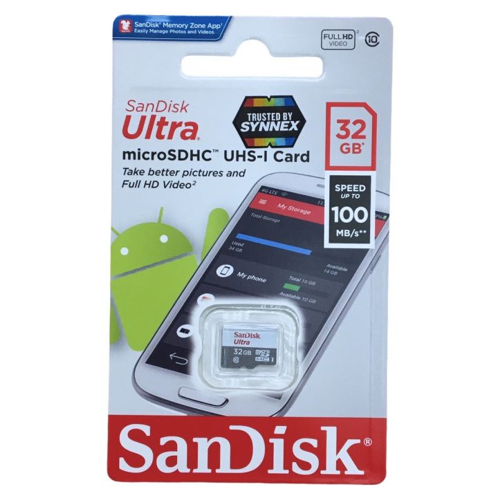 SanDisk 32GB 64GB 128GB MicroSDHC UHS I Card Ultra Class10 Speed 100MB