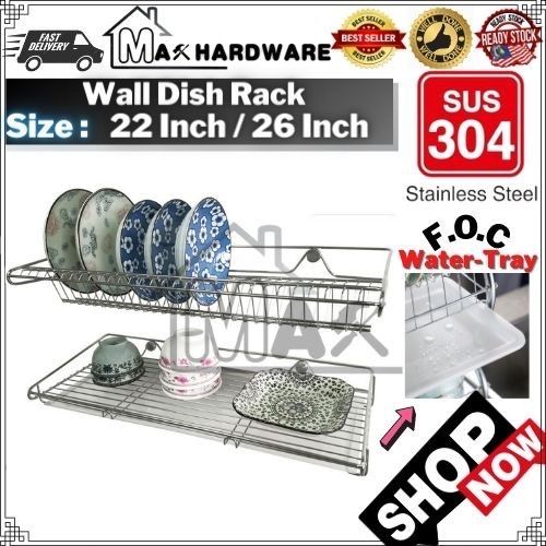 Inch Inch Sus Wall Mounted Dish Rack Stainless Steel