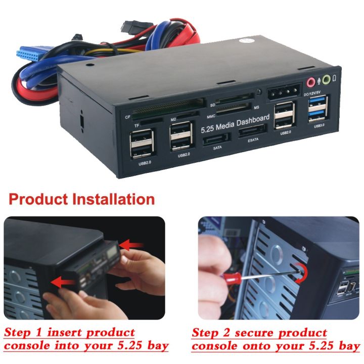 Gse Multi Function Usb Hub Esata Sata Port Internal Card Reader Pc