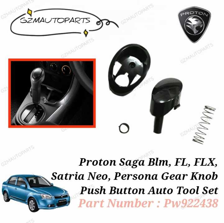 Original Proton Genuine Gear Knob Push Button Kit Saga Blm Fl Flx