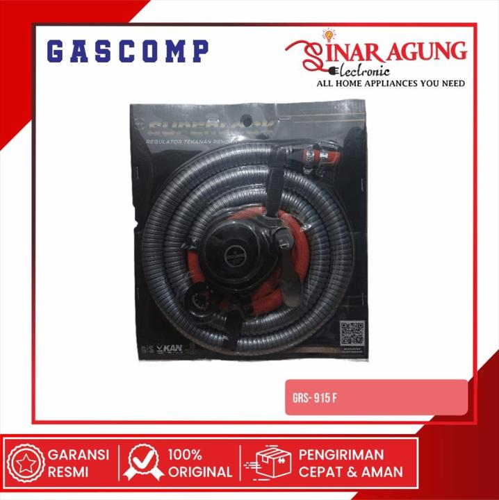 SELANG GAS REGULATOR KLIK ON SUPER LOCK GASCOMP GRS 915F FLEKSIBEL