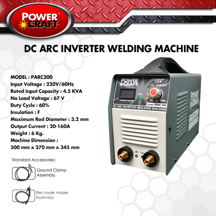 Welding Machine DC ARC Inverter 160A Powercraft PARC 200 Lazada PH