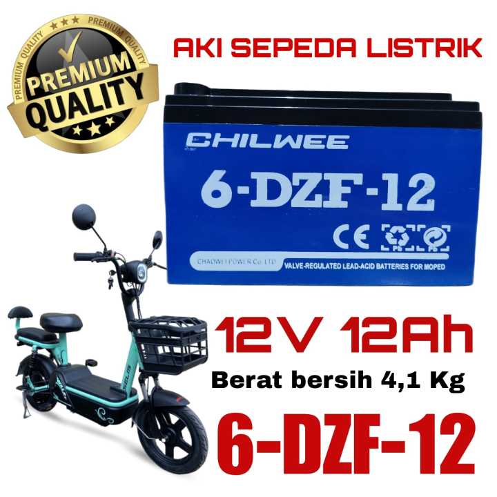 Aki Chilwee V Ah Ah Baterai Sepeda Listrik Motor Listrik Deep