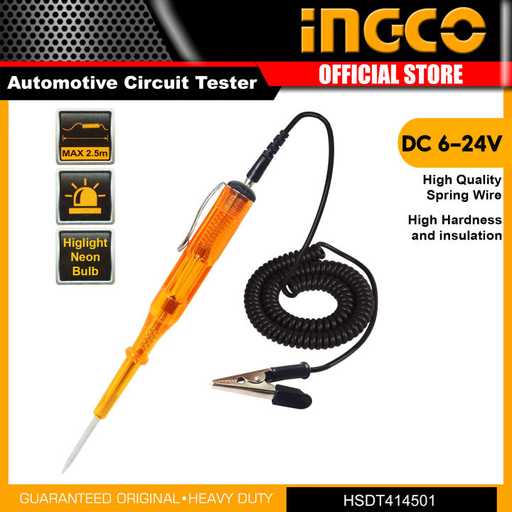 INGCO Test Pencil AC 100 250V DC6V 12V 24V Automotive Circuit Test