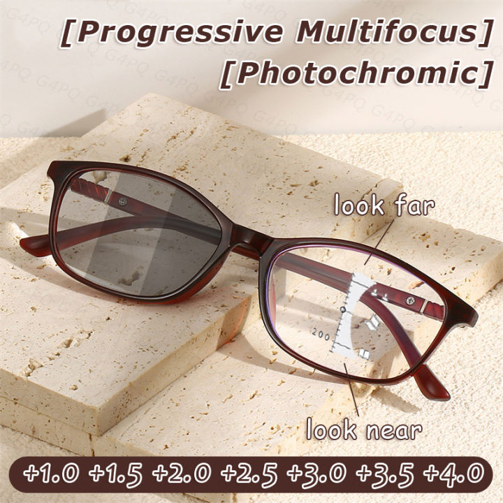 With Grade To Photochromic Eyeglasses Progressive Multifocal