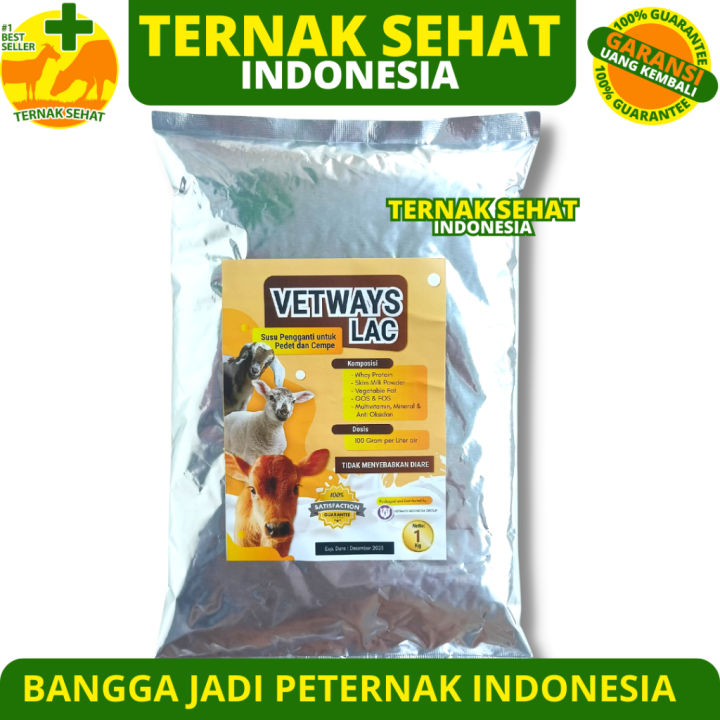 VETWAYS LAC 500gr Dan 1kg Susu Pengganti Induk Untuk Cempe Dan Pedet