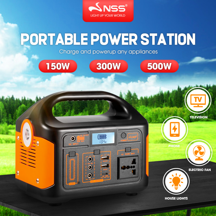 NSS MAh Outdoor Solar Generator 150W 300W 500W Fast Charge Large