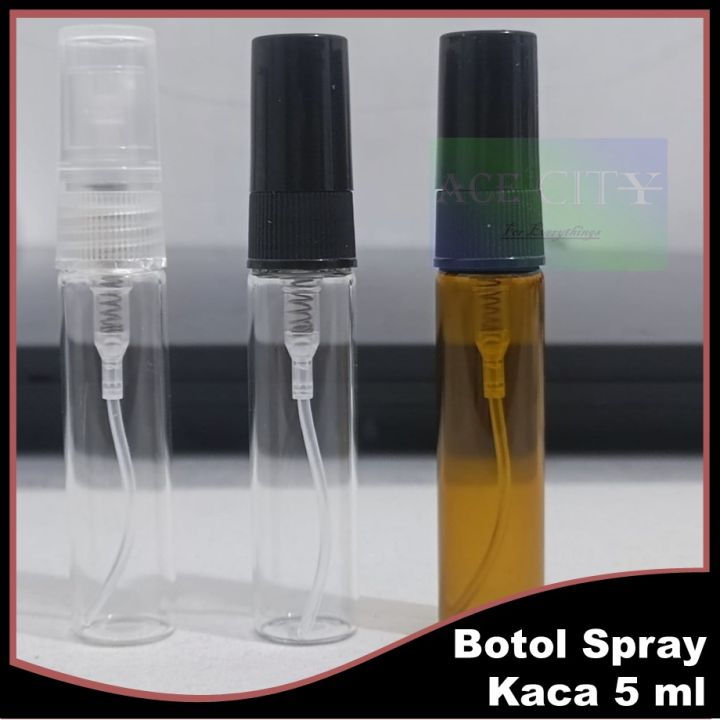 Botol Spray Kaca 5ml Refilable Atomizer Travel Size Untuk Parfume