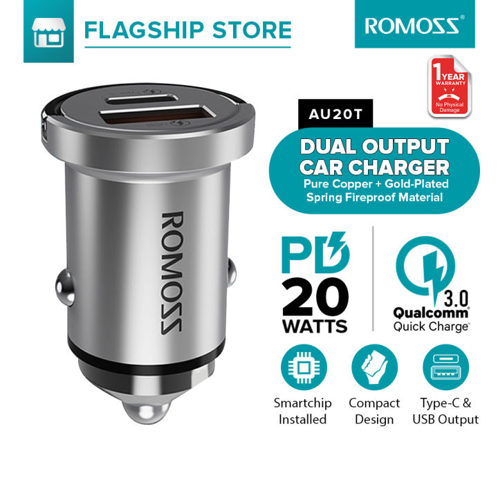 Romoss Au T Watts Dual Output Type C And Usb Output Fast Charging