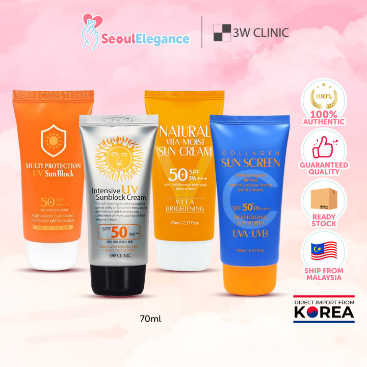 W Clinic Intensive Uv Sun Block Cream Multi Protection Uv Sunblock