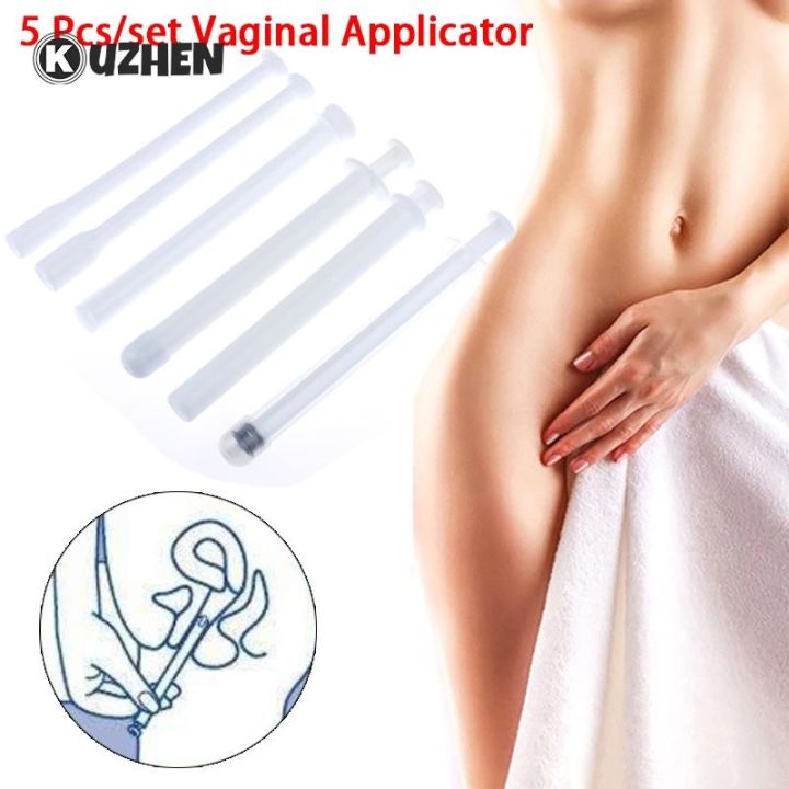 JH 5 Pcs Set Vaginal Applicator Lubricant Injector Syringe Anal Nasal