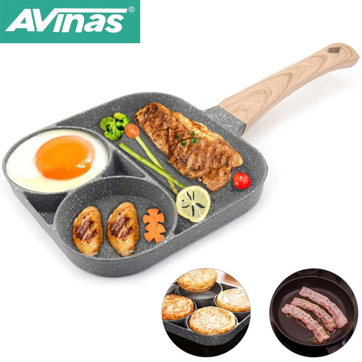 Avinas Hole Egg Steak Frying Pan With Wood Handle Lazada Ph