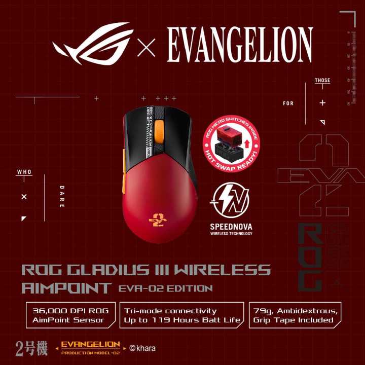 Rog P Gladius Iii Wireless Aimpoint Eva Edition Is A Gram