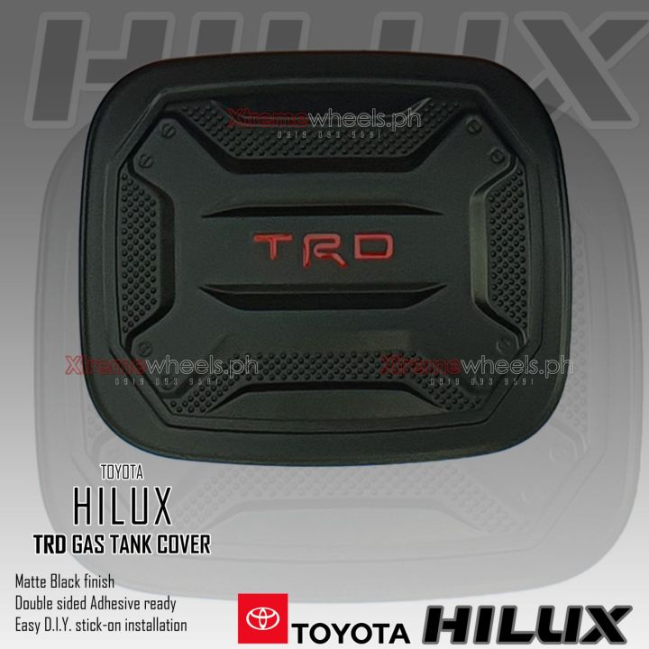 Toyota Hilux J E G Q GRS 2021 2025 Gas Tank Cover Matte Black Off Road