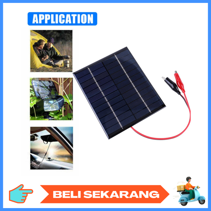 Solar Panel Surya Mini Tahan Air W V Luar Ruangan Portabel Diy Panel