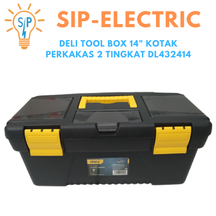 Deli Toolbox Kotak Perkakas Plastik Inch Plastic Tool Box Dl