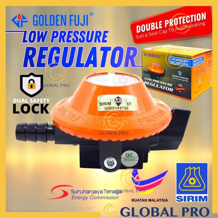 Golden Fuji Dpdl Lpg Low Pressure Gas Regulator Dual Safety Lock Gas