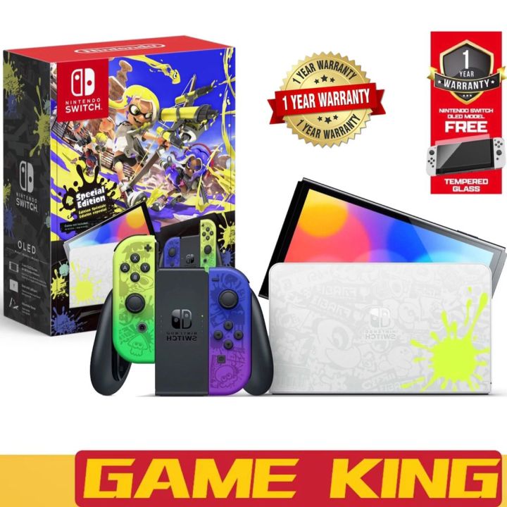 Nintendo Switch Oled Model Splatoon Limited Edition Console Free