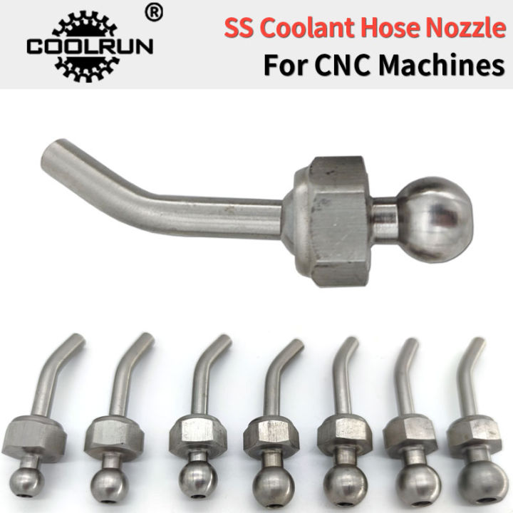 Coolrun Stainless Steel Ball Coolant Hose Nozzles For Cnc Lathes