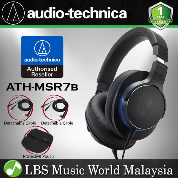 Audio Technica Ath Msr B Dynamic Over Ear High Resolution Headphone