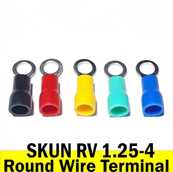 Hokky Terminal Kabel Sekun Skun Ring O Bulat Cable Lug Isolasi Rv