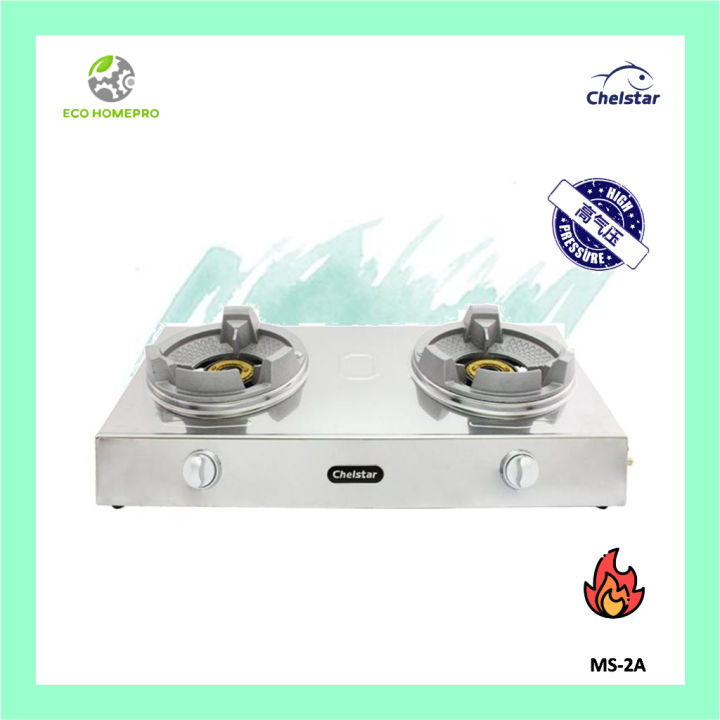 Chelstar High Pressure Double Burner Table Top Stove Gas Cooker Ms A