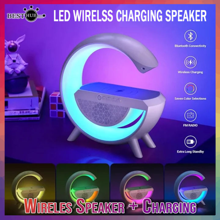 Bt Led Wireless Charging Speaker Bluetooth Speaker Rgb Dazzling