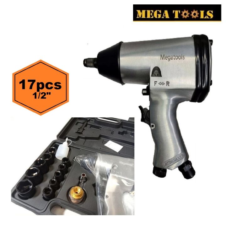 Mega Tools Air Impact Wrench 17pcs 1 2 Drive Lazada PH