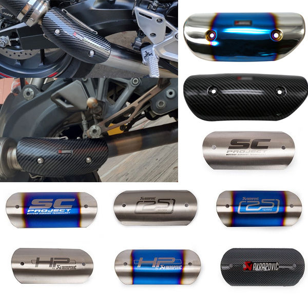 Universal Motorcycle Stainless Exhaust Protector Heat Shield Cover For