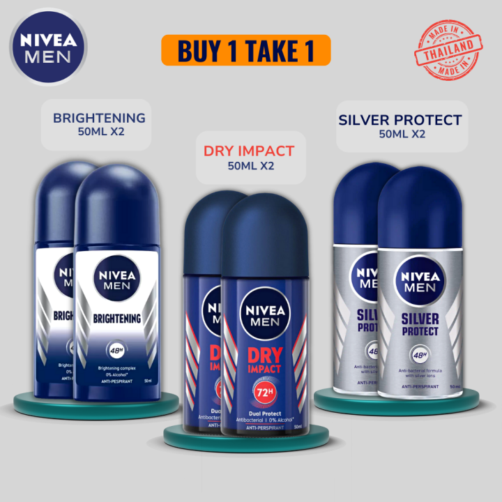 AP Buy 1 Take 1 Nivea Men Brightening Dry Impact Or Silver Protect