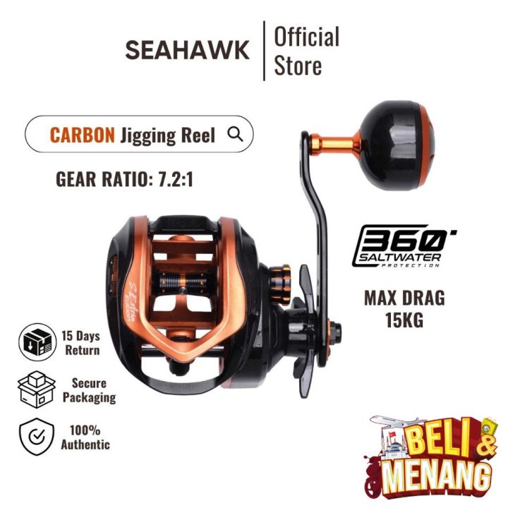 Team Seahawk Ocean Infinity Carbon Jigging Reel High Speed Max