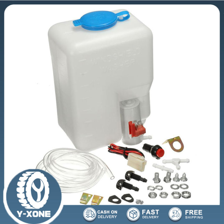 Universal Windshield Washer Bottle Tank Kit Pump V L Windshield