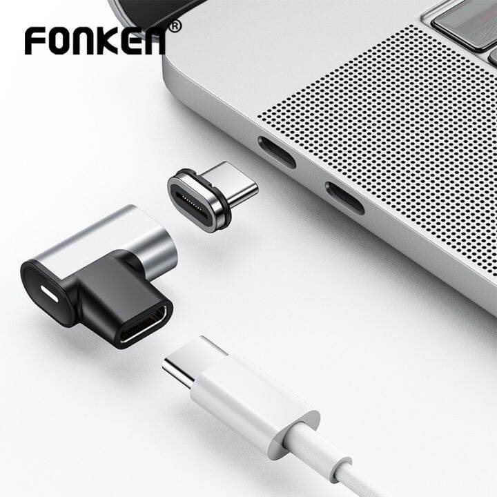 FONKEN Type C 24 Pin Magnetic Adapter USB 4K HD Hub Data Sync 10Gbs USB