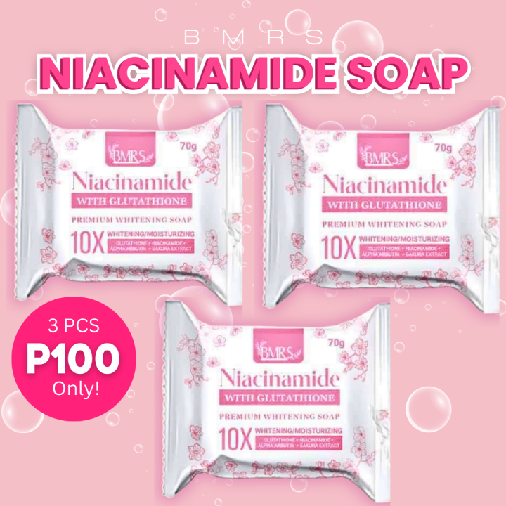 Bmrs Niacinamide Gluta Premium Whitening Soap With X Whitening