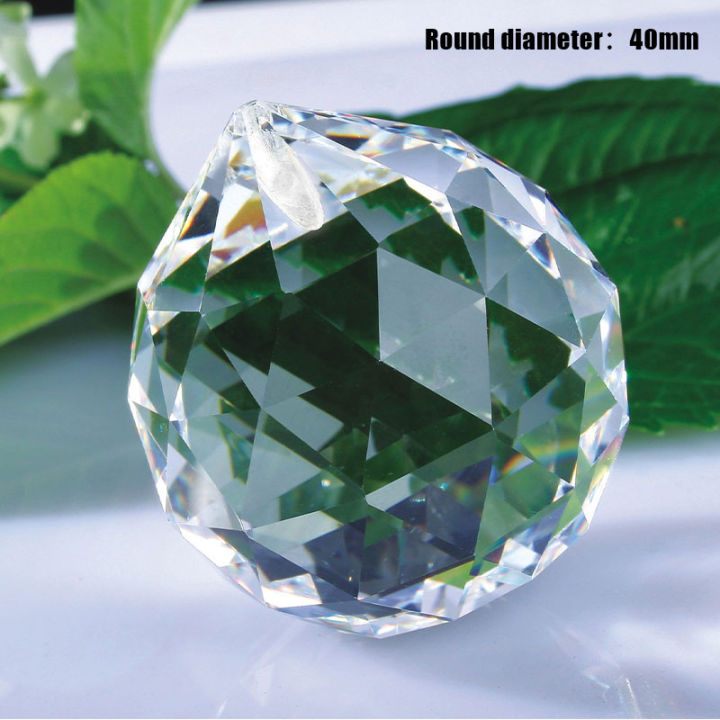 NEW 30mm 40mm Hanging Clear Crystal Lighting Ball Prisms DIY Curtain