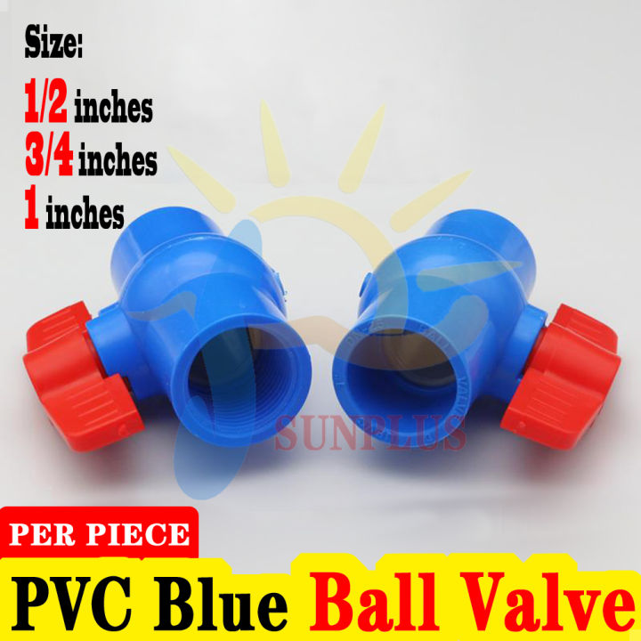 Per Piece Pvc Blue Ball Valve Plain Lazada Ph