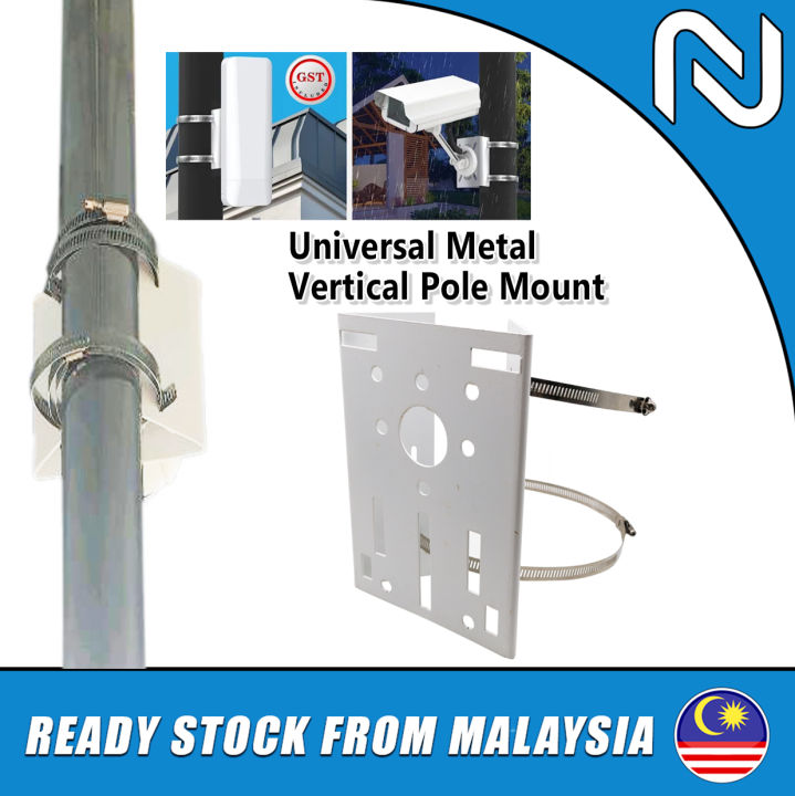 Outside Cctv Camera Iron Hoop Bracket Video Surveillance Pole Mounting