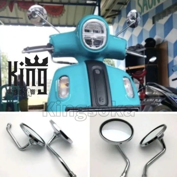 Spion Retro Klasik Model Bulat Yamaha Fazzio Fino Honda Scoopy Genio