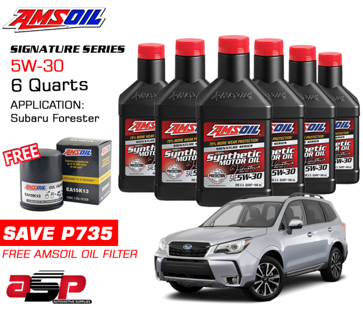 AMSOIL Signature Series 5W 30 100 Synthetic Motor Oil 6 Quarts With