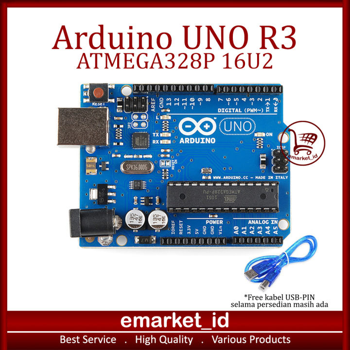 Arduino UNO R3 ATMEGA328P DIP ATMEGA 16U2 Compatible Board Lazada