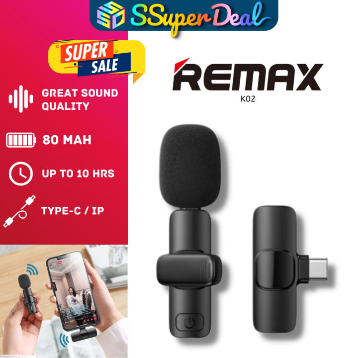 Remax K Wireless Live Stream Microphone Type C Ip Lazada